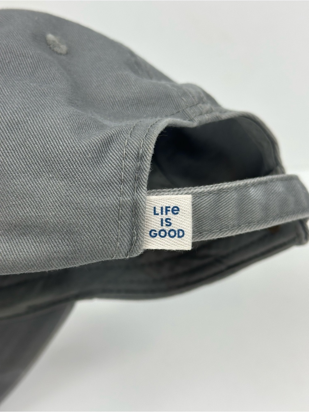 Life Is Good Gray Cotton Circle Logo Cap - Picture 5 of 10